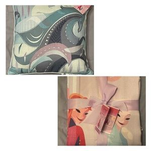 NEW Walt Disney Frozen Elsa Anna Throw 50x70 & Pillow 16x16 by Brittney Lee